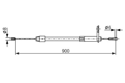 1987477847 BOSCH Тросик, cтояночный тормоз