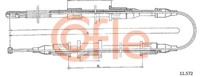 11572 COFLE Тросик, cтояночный тормоз