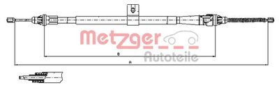 170006 METZGER Тросик, cтояночный тормоз