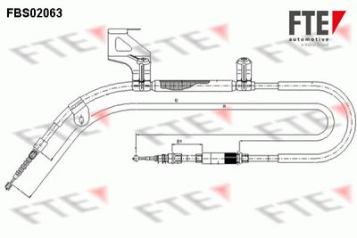 FBS02063 FTE Тросик, cтояночный тормоз