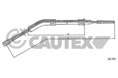 762989 CAUTEX Тросик, cтояночный тормоз