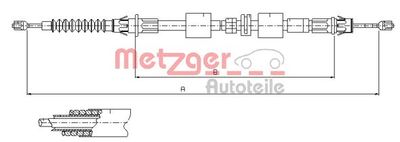 115508 METZGER Тросик, cтояночный тормоз