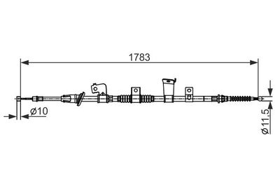 1987482571 BOSCH Тросик, cтояночный тормоз