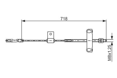 1987482877 BOSCH Тросик, cтояночный тормоз