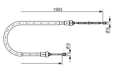 1987482233 BOSCH Тросик, cтояночный тормоз