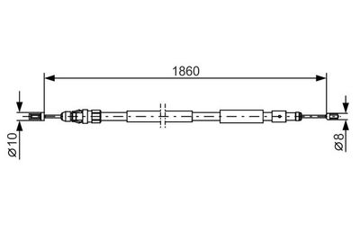 1987482319 BOSCH Тросик, cтояночный тормоз