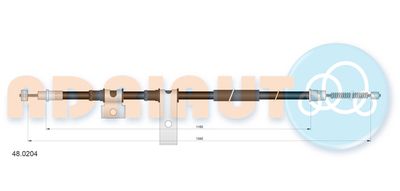 480204 ADRIAUTO Тросик, cтояночный тормоз