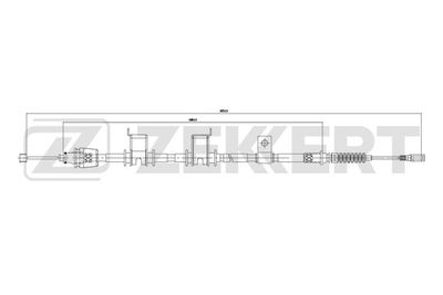 BZ1308 ZEKKERT Тросик, cтояночный тормоз