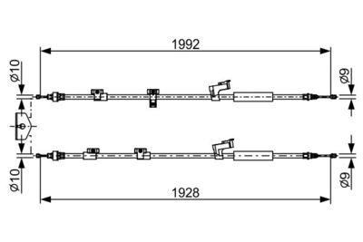 1987482494 BOSCH Тросик, cтояночный тормоз