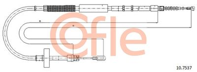 107537 COFLE Тросик, cтояночный тормоз