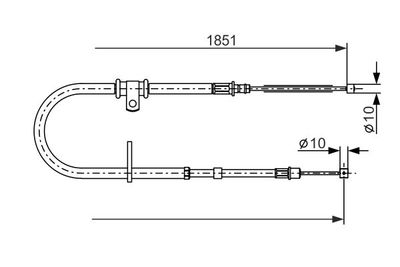 1987477862 BOSCH Тросик, cтояночный тормоз