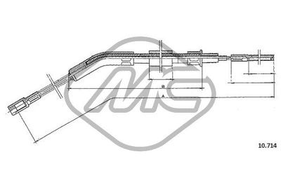 83689 Metalcaucho Тросик, cтояночный тормоз