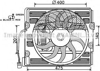 Вентилятор, охлаждение двигателя AVA                BW7526