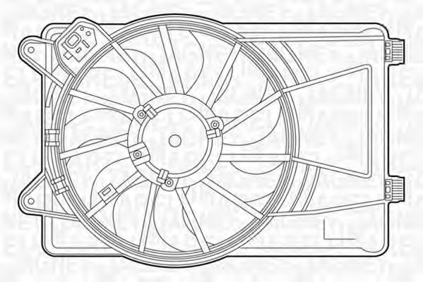 Вентилятор, охлаждение двигателя Magneti Marelli                069422455010