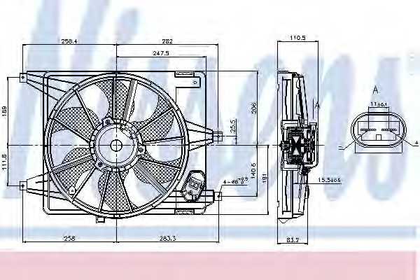 Вентилятор радиатора охлаждения Nissens                85708