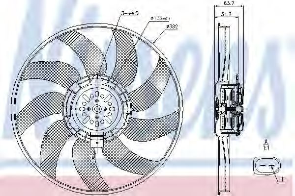 Вентилятор, охлаждение двигателя Nissens                85728