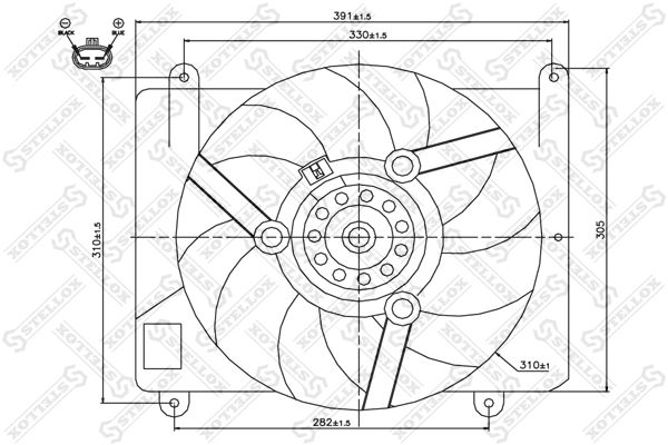 Вентилятор, охлаждение двигателя Stellox                29-99059-SX
