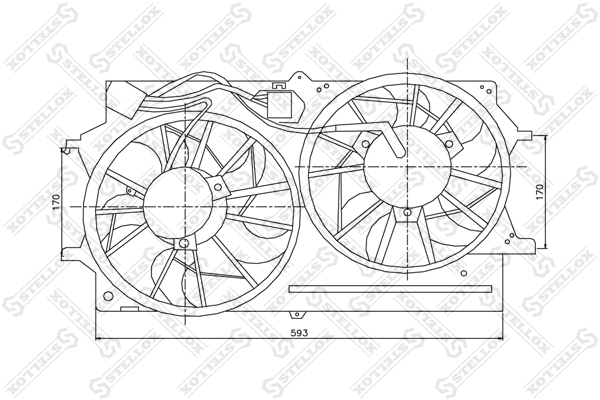 Вентилятор, охлаждение двигателя Stellox                29-99359-SX