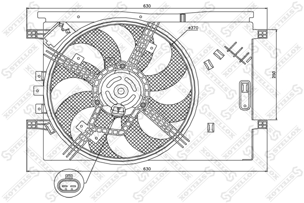 Вентилятор, охлаждение двигателя Stellox                29-99446-SX