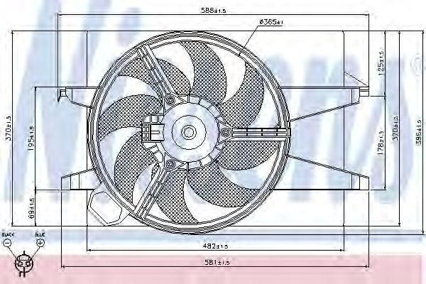 Вентилятор радиатора Nissens                85029