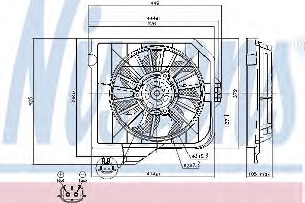 Вентилятор радиатора Nissens                85091