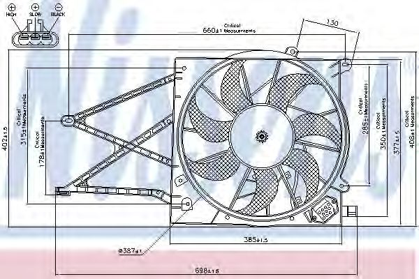 Вентилятор радиатора Nissens                85176