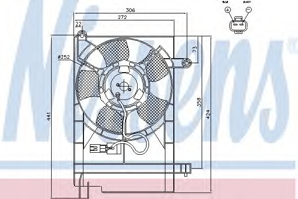 Вентилятор радиатора Nissens                85062