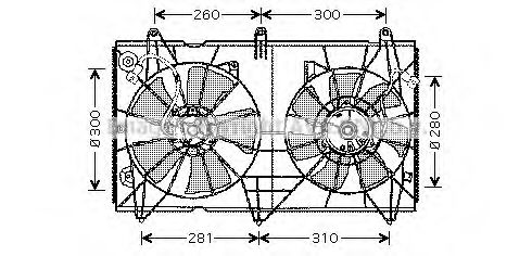 Вентилятор радиатора AVA                HD7516