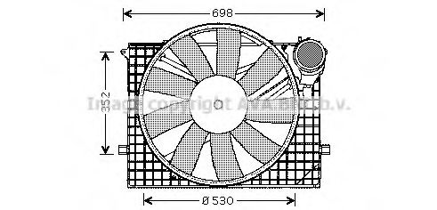 Вентилятор радиатора AVA                MS7505