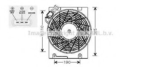 Вентилятор конденсатора кондиционера AVA                OL7508
