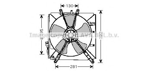 Вентилятор радиатора AVA                TO7512