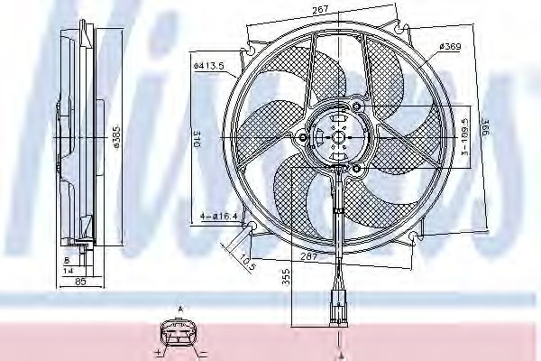 Вентилятор радиатора Nissens                85561