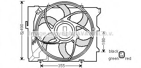 Вентилятор радиатора AVA                BW7523
