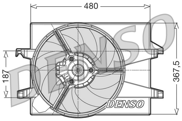 Снят с производства Вентилятор радиатора охлаждения Denso                DER10002