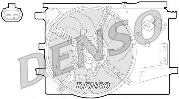 Электродвигатель вентилятора радиатора Denso                DER09053