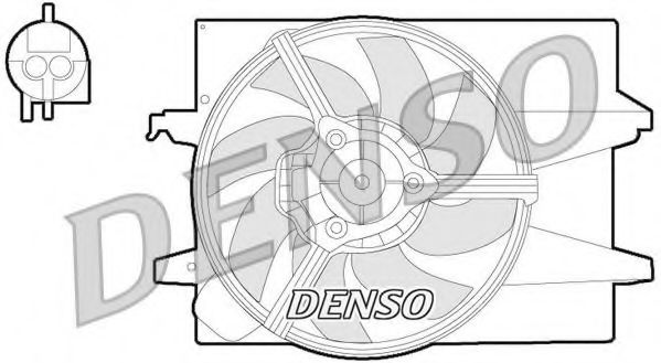 Электродвигатель вентилятора радиатора Denso                DER10004