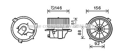 FT8418 AVA QUALITY COOLING Вентилятор салона