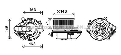 PE8504 AVA QUALITY COOLING Вентилятор салона