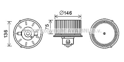 HY8419 AVA QUALITY COOLING Вентилятор салона