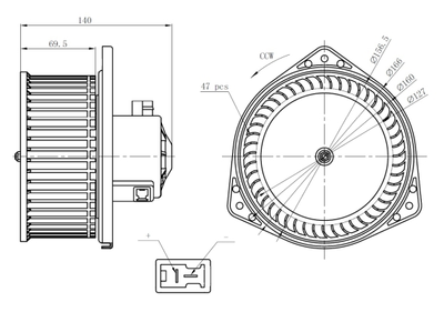 WG2160437 WILMINK GROUP Вентилятор салона