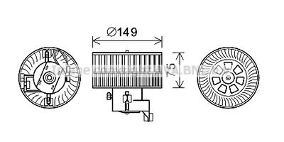 MS8619 AVA QUALITY COOLING Вентилятор салона