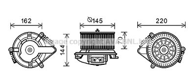 CN8507 AVA QUALITY COOLING Вентилятор салона