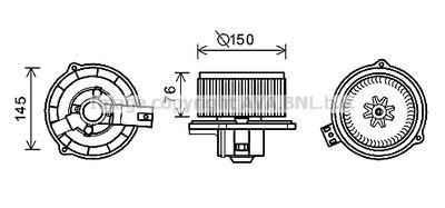 KA8249 AVA QUALITY COOLING Вентилятор салона