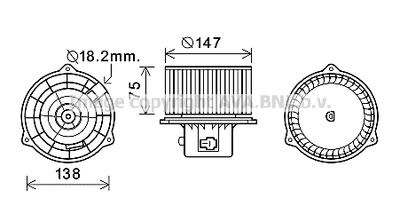 HY8413 AVA QUALITY COOLING Вентилятор салона