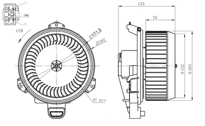 WG2160423 WILMINK GROUP Вентилятор салона