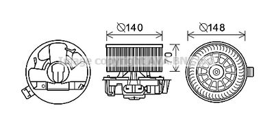 DA8010 AVA QUALITY COOLING Вентилятор салона