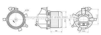 CN8342 AVA QUALITY COOLING Вентилятор салона