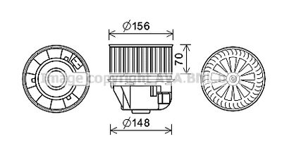 FD8612 AVA QUALITY COOLING Вентилятор салона