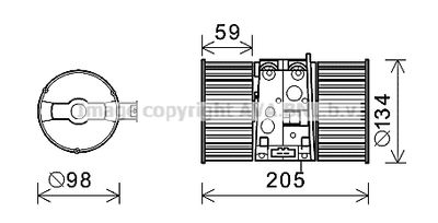 RT8586 AVA QUALITY COOLING Вентилятор салона