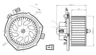 WG2160414 WILMINK GROUP Вентилятор салона